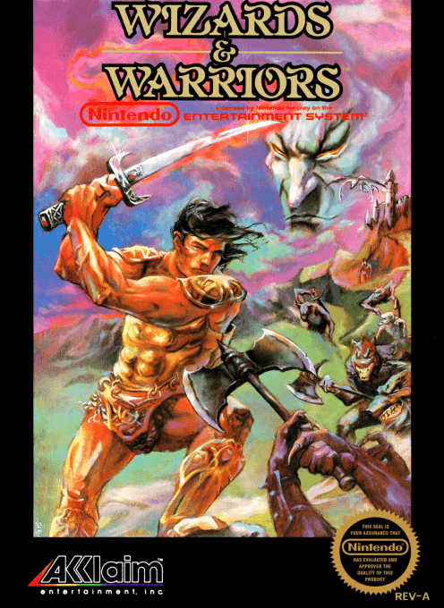 Wizards and Warriors III box art for NES